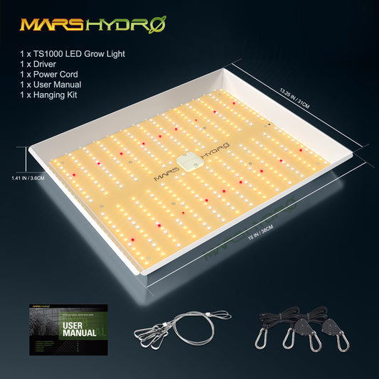 Mars Hydro TS 1000 LED Pflanzenlampe Vollspektrum Dimmbar